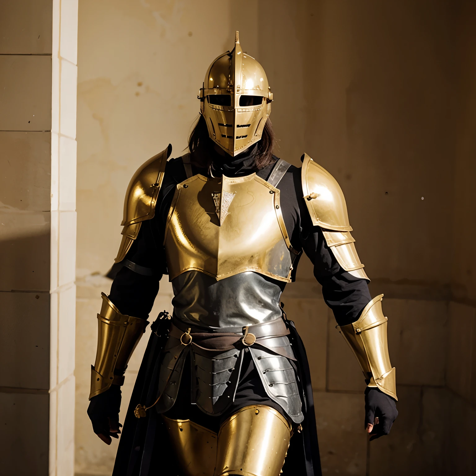 knight in golden armor