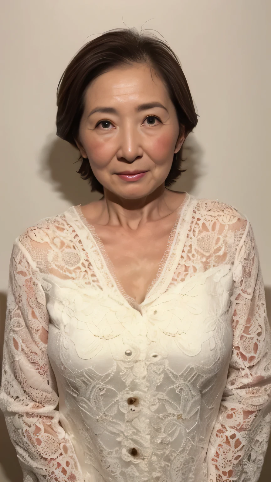 Super high quality, Remove the background, gravure, facing the front, ((old lady)), flashy makeup, from the chest up, masterpiece, highest quality, super detailed, realistic, super dense skin, perfect anatomy, (1 Japanese mature woman), (alone), 95 years old, big breasts, Mature Woman Politician, Glamour, Sexy, pure white skin, looking at the viewer,