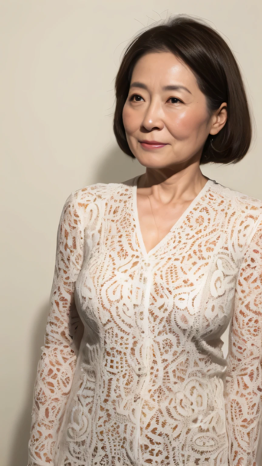 Super high quality, Remove the background, gravure, facing the front, ((old lady)), flashy makeup, from the chest up, masterpiece, highest quality, super detailed, realistic, super dense skin, perfect anatomy, (1 Japanese mature woman), (alone), 95 years old, big breasts, Mature Woman Politician, Glamour, Sexy, pure white skin, looking at the viewer,