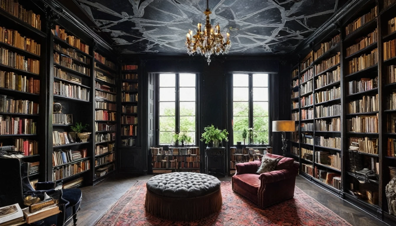 be [ crooked | Sexy ] study、Surrounded by a lot of books、small room、Dark room、ceiling is low、色とりどりのモザイクガラスシェードで作られた吊り下げられたトルコのペンダントランプの真ん中にbeジプシーのオダリスク ,Kay Nielsen&#39;s [ colorful | 活気のbe ] ( ( HDR) masterpiece ( in geometric CCDDbe artstyle ) )