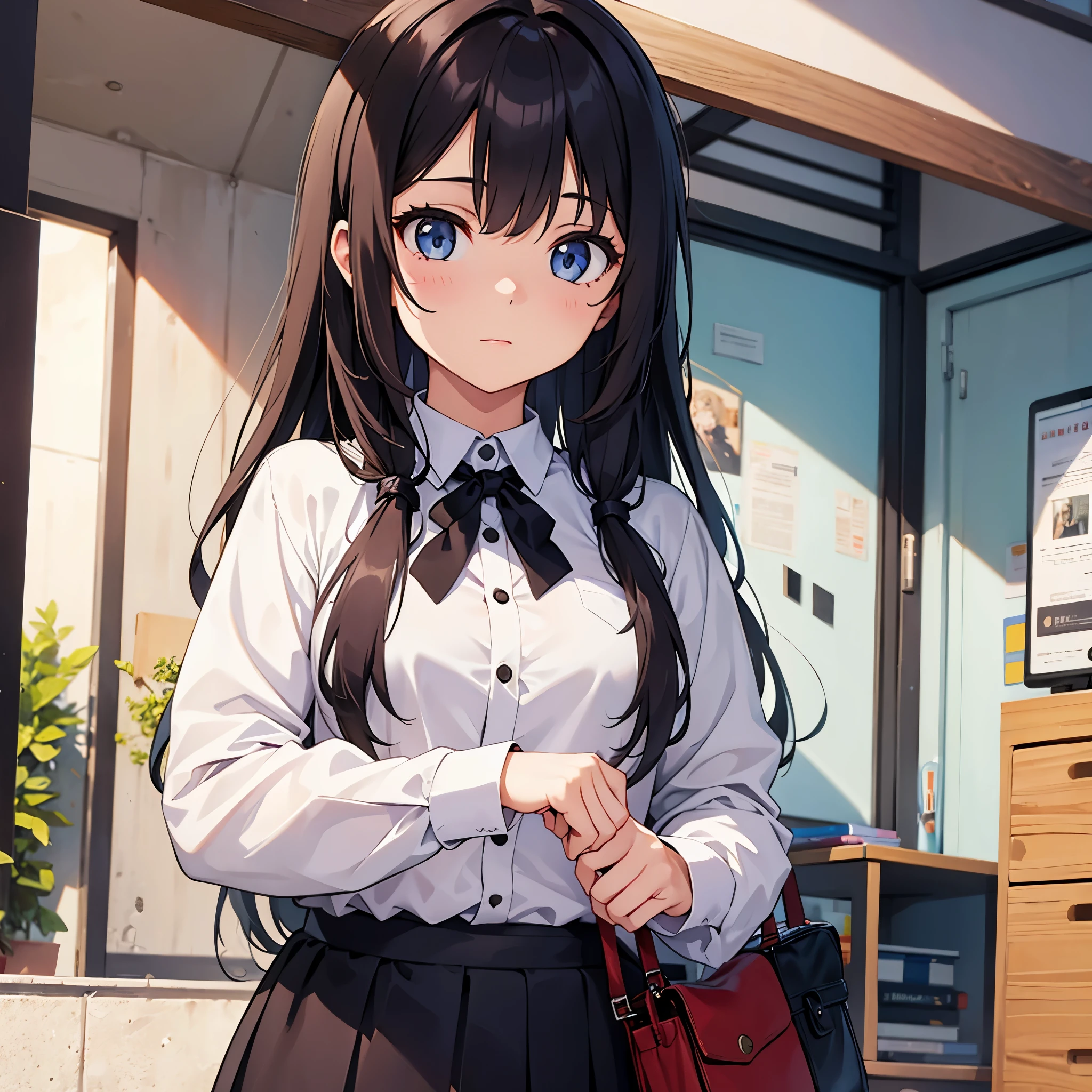 a girl that is looking at you