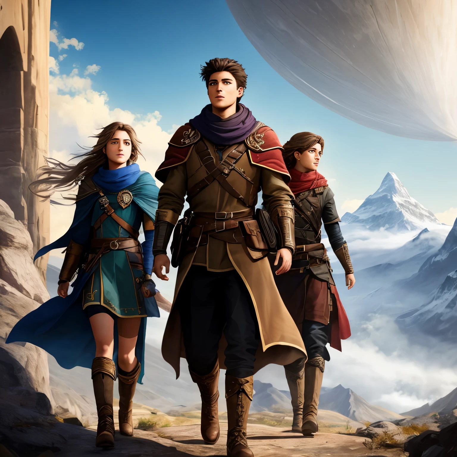 "Echoes of Destiny": An Epic Tale of Friendship and Courage follows the journey of Alex and Luna, two courageous young adventurers in a world enshrouded in mystery and darkness. As fate would have it, they cross paths, their destinies intertwining like threads of a grand tapestry. With their spirits buoyed by the unbreakable bond of friendship, they embark on a quest of monumental proportions.
Guided by the cryptic whispers of a time-worn prophecy, they traverse treacherous landscapes, overcoming trials and tribulations that test their resolve. Luna, a , agile scout with