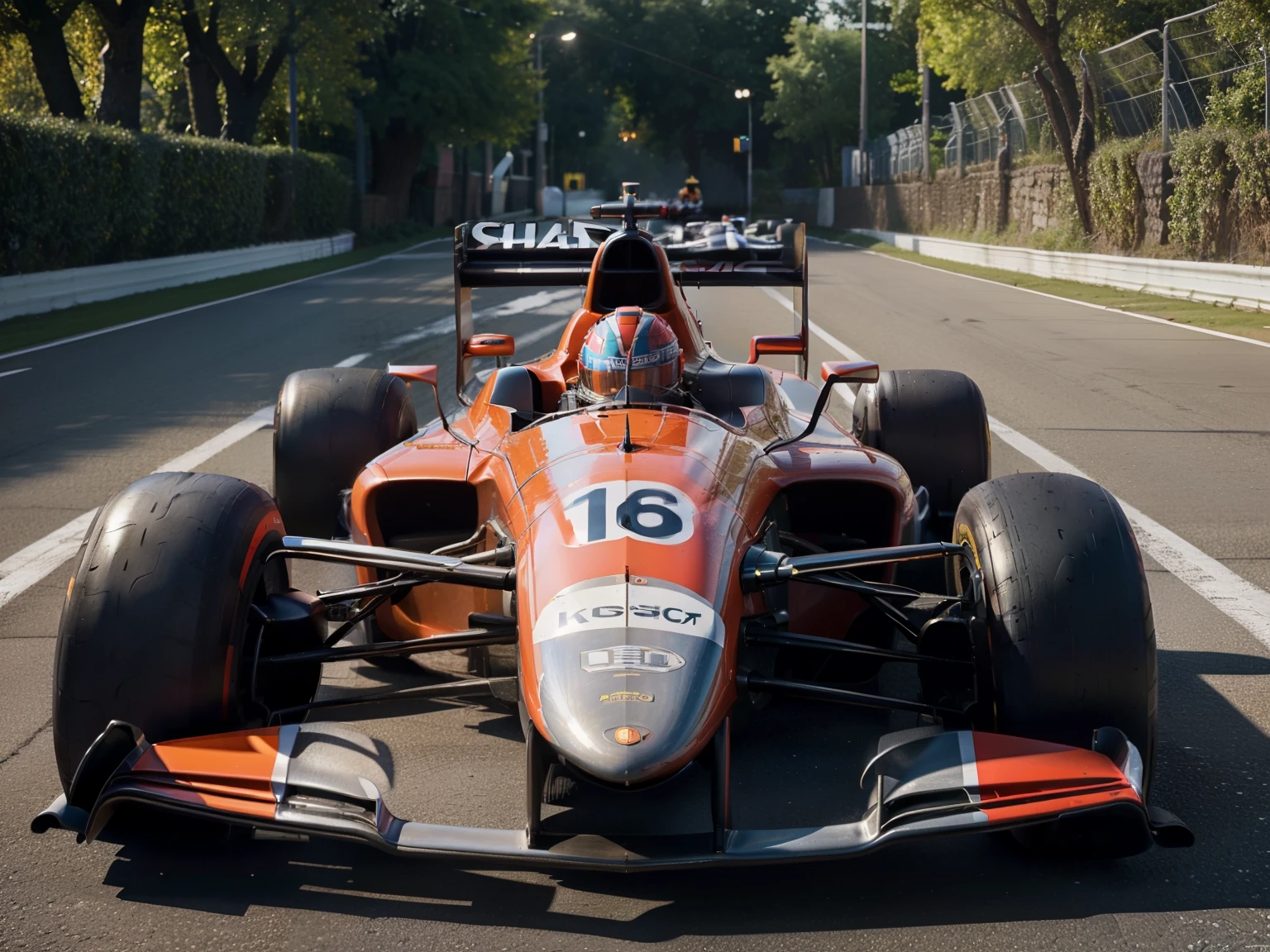 (high quality, detailed, professional),1960's formula 1 car, (photorealistic) rendering, (vivid colors), (HDR), (ultra-detailed), (sharp focus), (physically-based rendering), (studio lighting), (masterpiece:1.2), (half portraits), (landscape), (bokeh),  