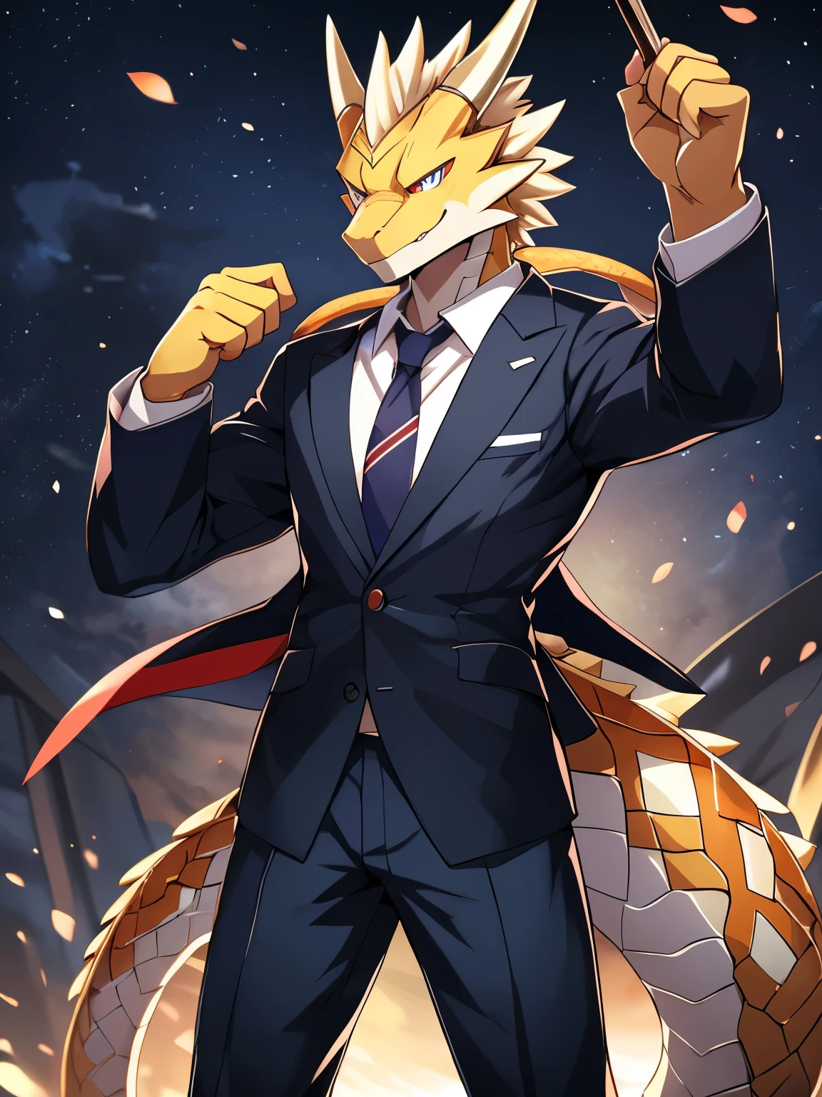 anime character with a snake in his hand and a suit on, from cryptid academia, commission for high res, pixiv, detailed fanart, as an anthropomorphic dragon, anthro dragon art, at pixiv, but as an anthropomorphic dragon, koda kazuma, top rated on pixiv, pixiv contest winner
