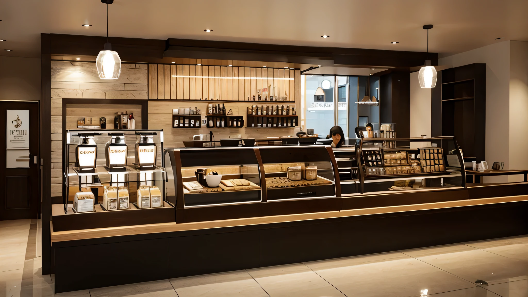 conception d&#39;a large modern café