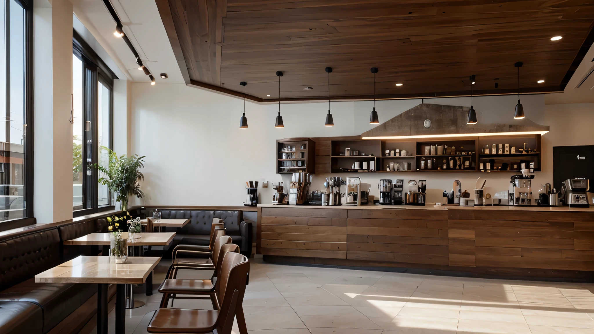 conception d'a large modern café