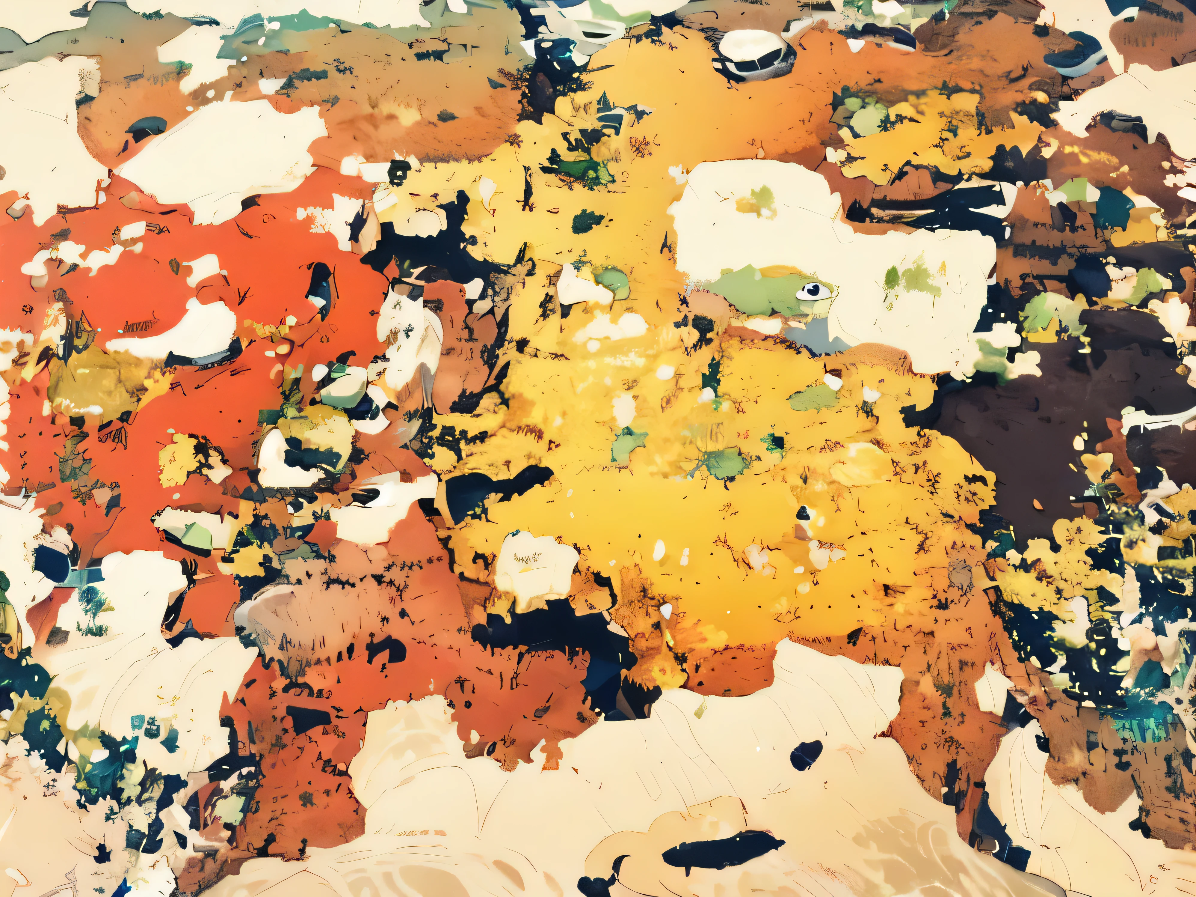 Acid accumulates on the floor, photography,intense colors