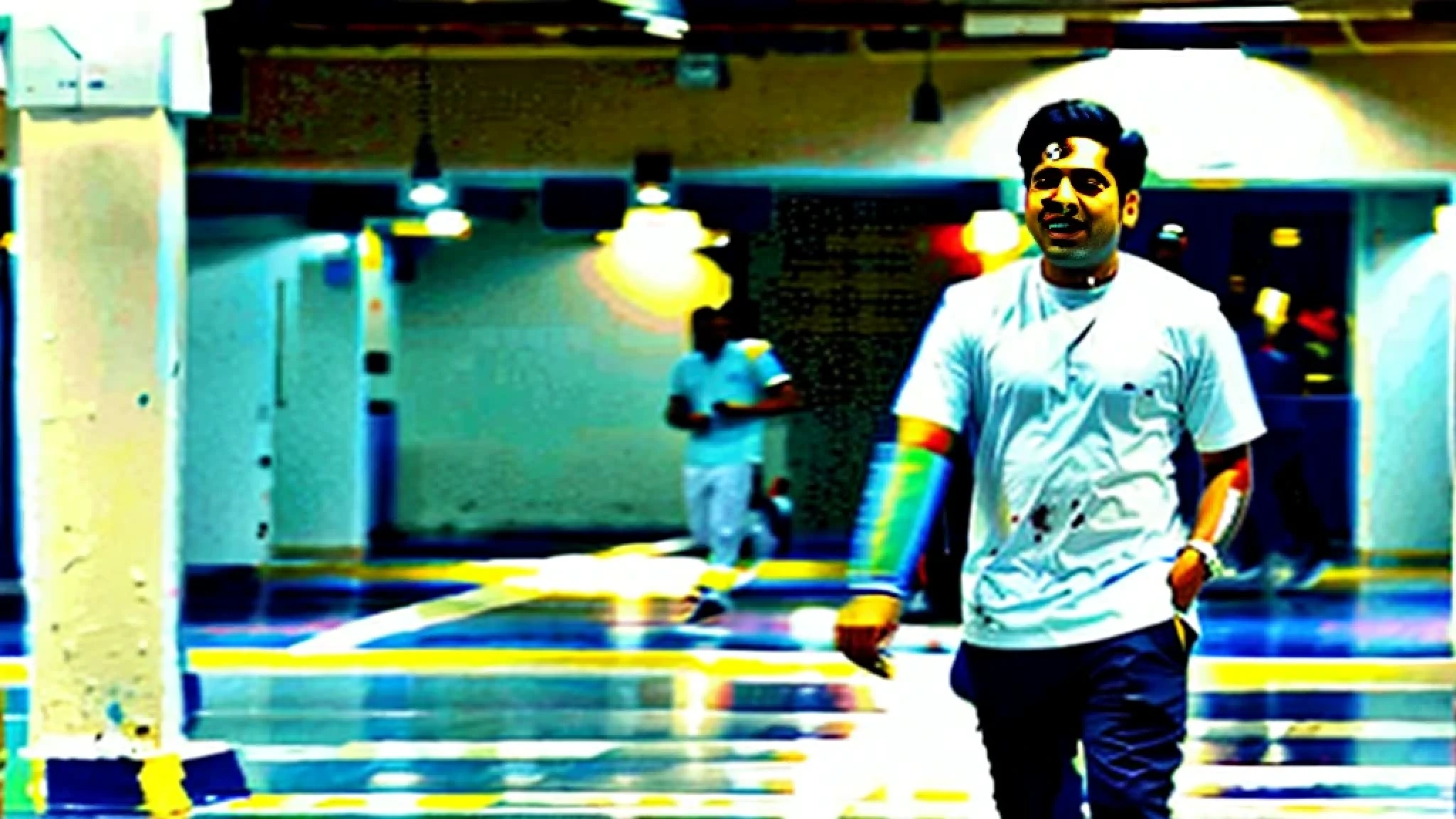 /imagine prompt: Manish, a 25-year-old newly joined member of the press office, wears a pent shirt and white sneakers , old-school attire that reflects his approachable and down-to-earth personality; his full-body image captures him amidst a bustling newsroom, surrounded by colleagues and buzzing activity, his face radiating a mix of excitement and determination as he embraces his role in the fast-paced world of journalism. Painting, acrylic on canvas, dynamic composition with bold colors, --ar 16:9