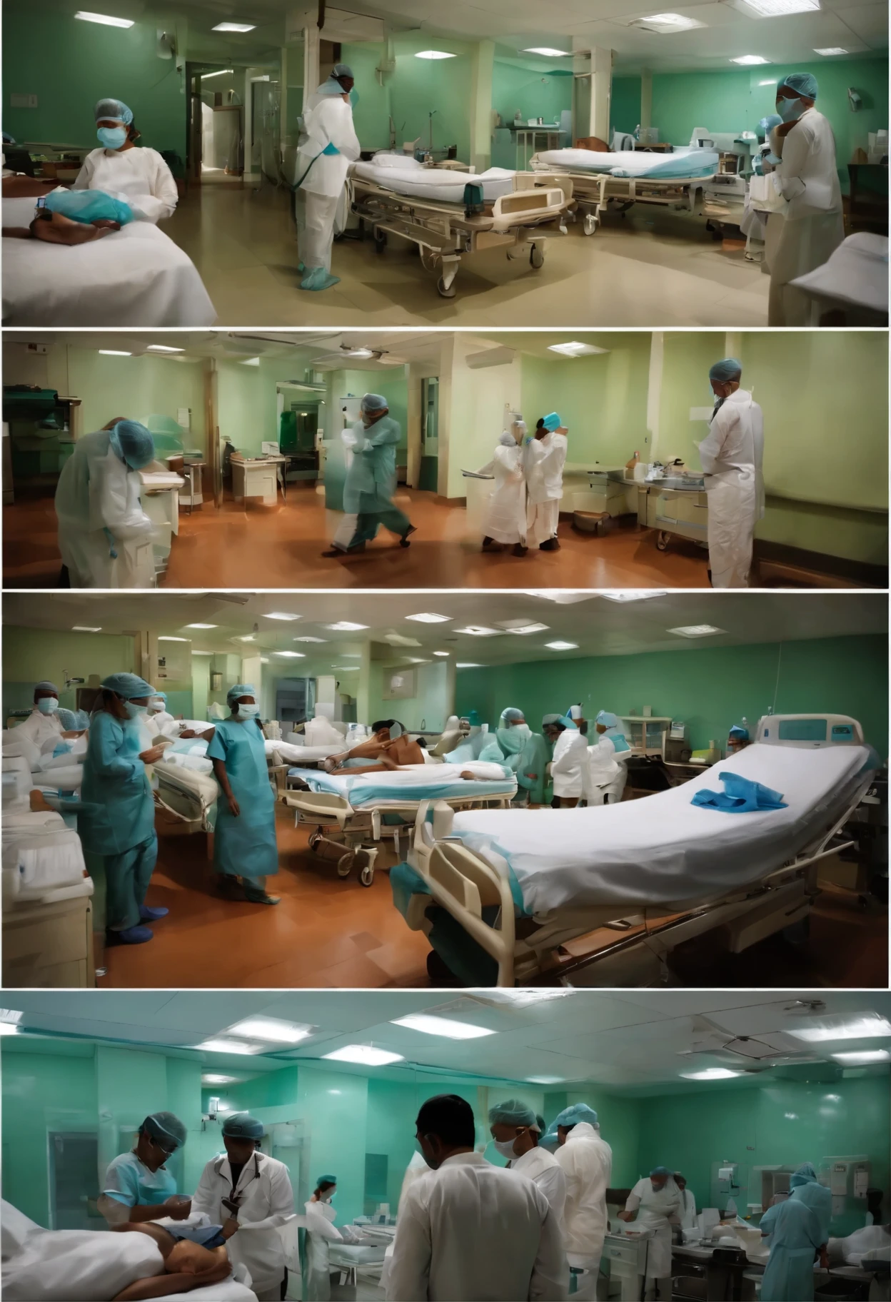 A 7 men and women Cambodian Medical team go to assessment at hospital to improve quality