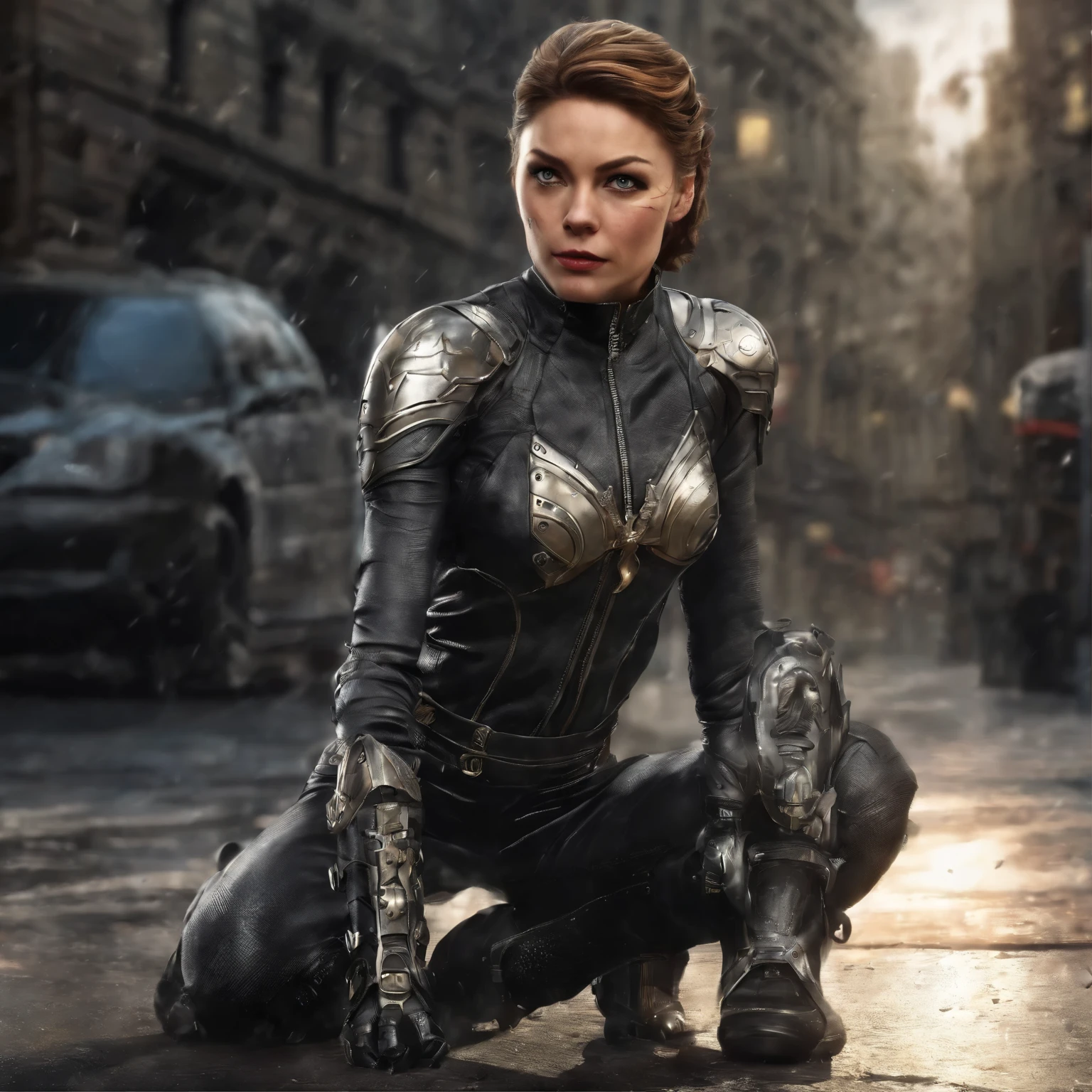Catwoman with a zodiac knight armure