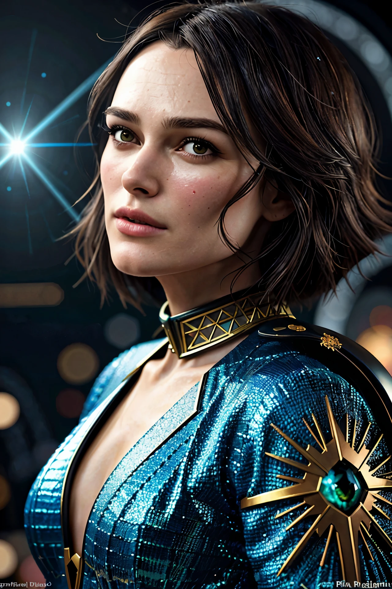 Looks like Keira Knightley, Fragmented Supernova - Fractured Shards of Crumbling Beauty" Beautiful; Voxel Fractals; Decadent; Hyper Detailed; Cubic; Complex; Fragments; shatterd,Surreal; Eldritch; Deep Colours; Cinematic; 8K; Photorealistic; By Tom Bagshaw; Ryohei Hase; Junji Ito; Sandra Chevrier; Beeple; Ralph Horsley; Roberto Ferri; Michael Kaluta; Victor Adame Minguez; Todd McFarlane; Alphonse Mucha; Erik Johansson. Octane Render; SFX; Ambient Occlusion; Photorealistic