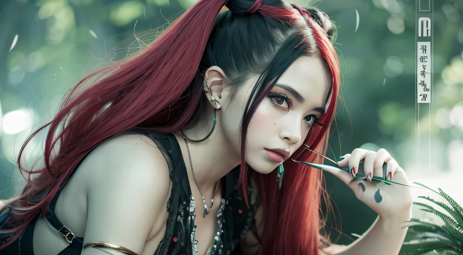 Poison Ivy turning Harley Quinn into one of her plants