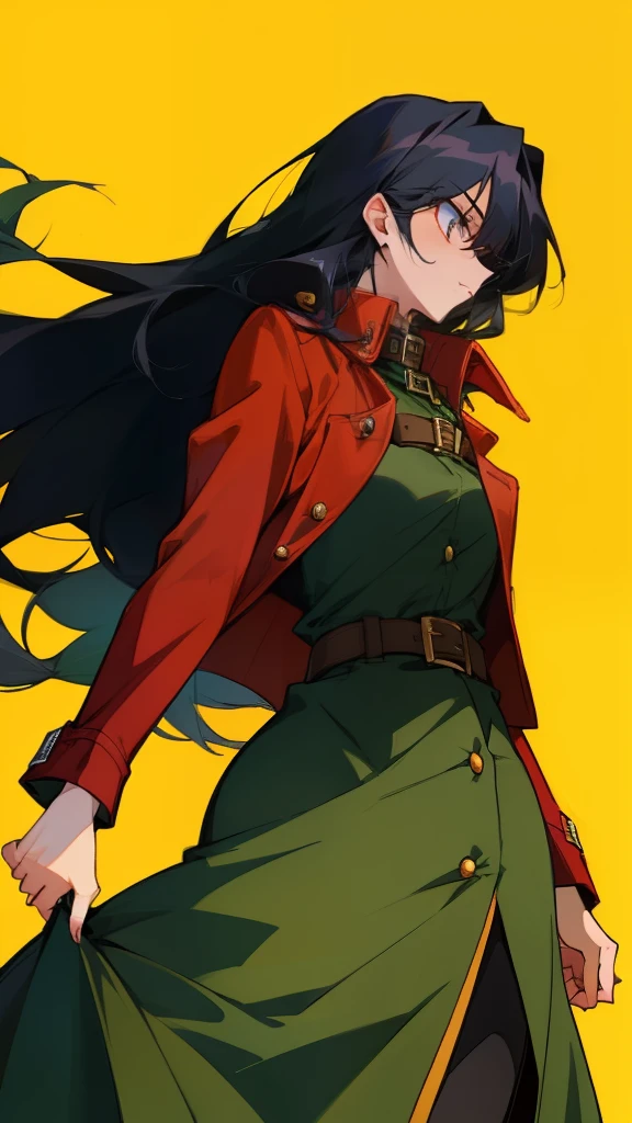 1girl, hellsing, rip van winkle, long bkack hair, vaginal