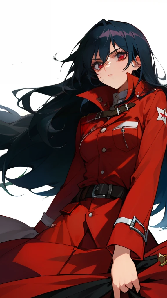 1girl, hellsing, rip van winkle, long bkack hair, vaginal