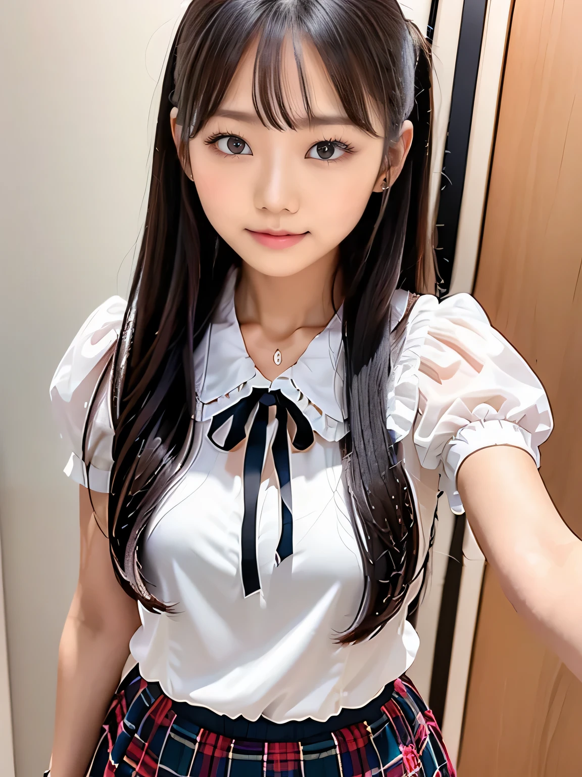 There are women in ponytails and maid costumes,