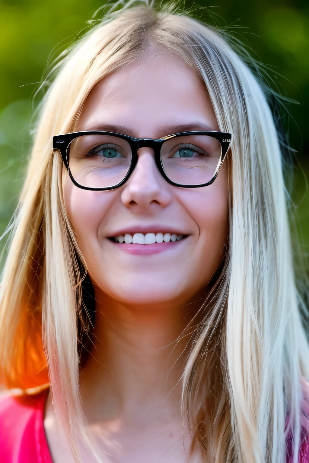 glasses, Scharfer Fokus, Wo_dakpink01, Her facial expression is happy with a slight smile, Dunkelblondes Haar, (Nahaufnahme:0.8), low-key lighting, Gedreht mit Lumix GH5, filmisches Bokeh, Spitzenhalsband, (einfacher Hintergrund:1.2), neckisch, detaillierte Haut, hole body, nackt