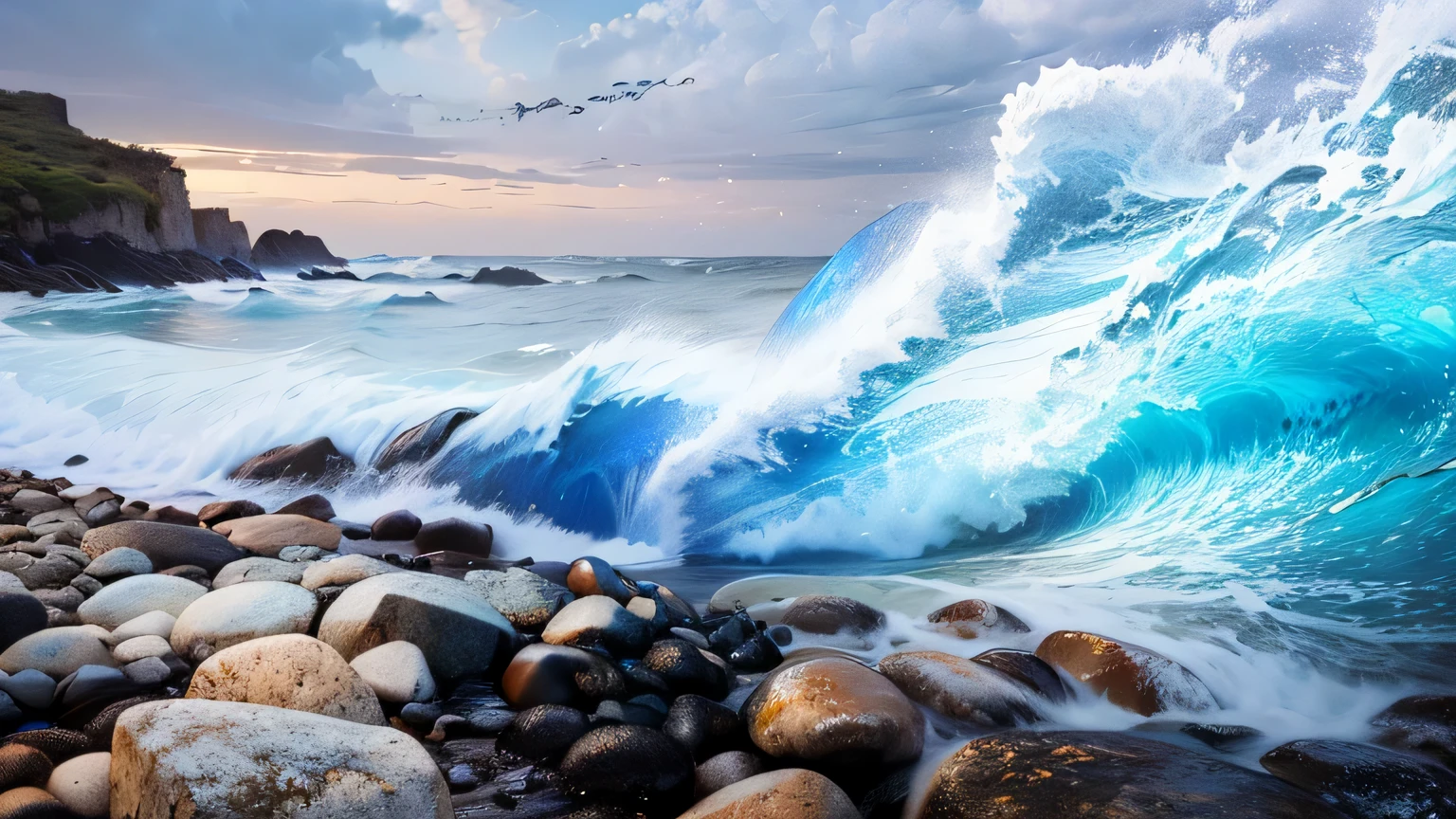 arafed wave breaking on a rocky beach with rocks and water, Blue crashing waves, Azure water waves, Wild ocean background, wave of water particles, Beautiful wallpaper, Ocean wave, breathtaking wave, awesome wallpaper, Waves and splashes, Amazing waves, Обои HD, high quality wallpaper, Beautiful waves in the sea, waves crash on rocks, wave breaking, Gorgeous background