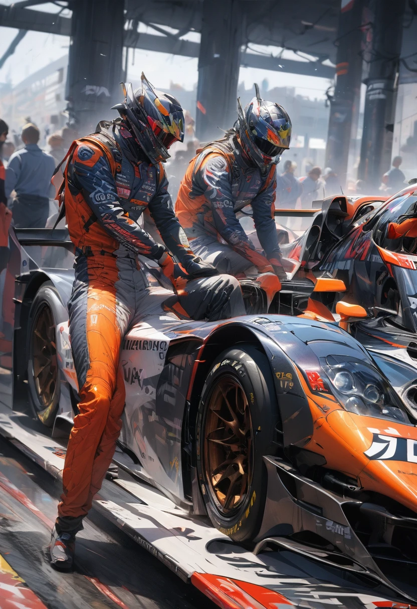 racing cars, best quality, masterpiece, very aesthetic, perfect composition, intricate details, ultra-detailed