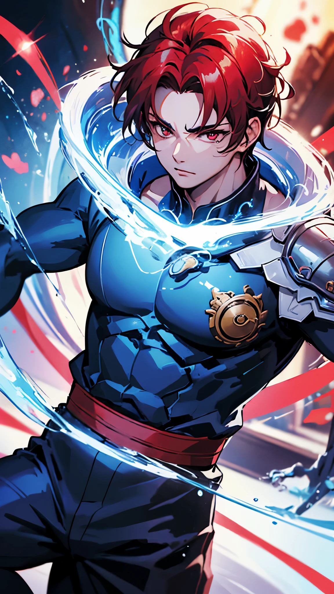 "Prepare to be amazed by the creative and diverse renderings of Gohan's handsome face and perfect body. With his piercing red eyes and glowing blue hair, he is the epitome of strength and beauty in every image."