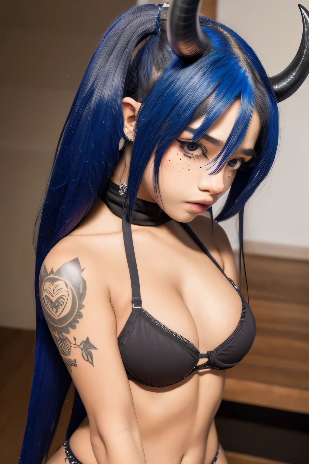 Mujer muy hermosa, 13 years, vigilante, dyed blue hair, pelo temido, rastas, Ropa de cuero sexoy, senos grandes, estilo cyberpunk, Detalles realistas, sexoy, retrato, mal, punk Rock, rebelde, sexoy, Toma de cuerpo completo, tetas perfectas, NSFW, sexo, lascivo, wet, bdsm, intercorse, 2 chicas, conmovedor, besar, lamer, soga, nudo, caliente, masturbarse, Make eye contact with the camera., micro bikini, escote,、Los detalles del iris de la pupila son muy sorprendentes、Extremidades sin roturas.、adolescente blanca、Boca naturalmente cerrada、Areola natural、natural 、ojos fijos、cuerpo natural、Slightly baby face、rostro femenino、cuerpo femenino、con cara redonda、a small face、mejillas suaveirando a la camara、cuerpo completosbian、desapego、Rostro equilibrado、Estrabismo ligeramente interno、pecas, punk, punk te hace, cara pervertida, ecchi, godo, Death metal, demonic, cuernos reales retorcidos, tetas, small waist, enormes tetas naturales, neon lights, cuarto oscuro, bdsm