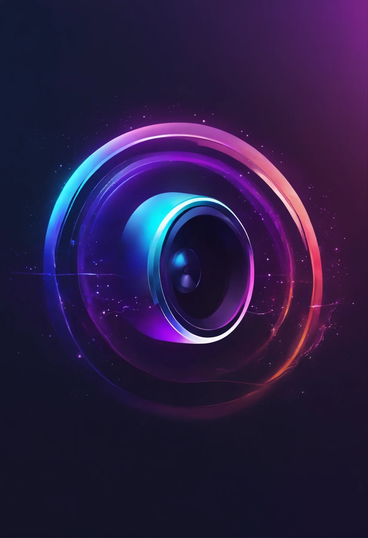 Logo for music platform with purple and blue colors