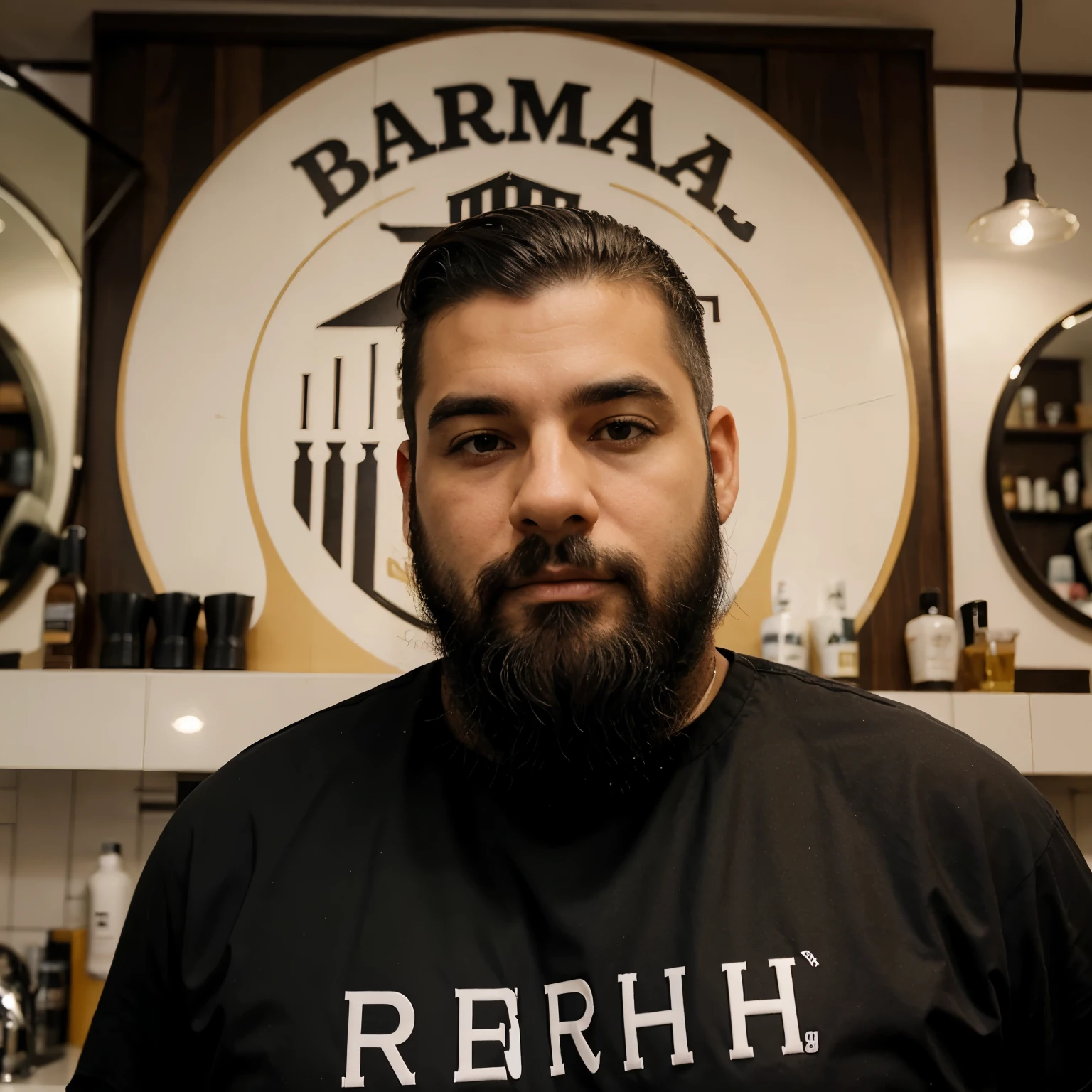 Crie um logo para barbearia Rocha