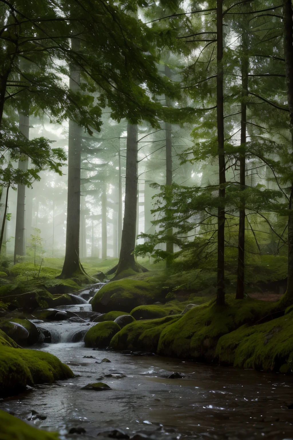 RAW, Best quality, high resolution, Masterpiece: 1.3), Beautiful Swedish forest in the rain (iu:0.8),
Masterpiece, Serene Swedish forest, Rainy landscape, 16:9 wide angle,
Realistic, Detailed scenery, Soaking wet trees, Lush greenery,
Refreshing ambiance, Droplets shimmering on leaves, Foggy atmosphere,
Majestic, Peaceful, Tranquil, Splendid, Swedish forest in all its glory,
Ray tracing, Super detailing viewer, Close-up, Dewdrops, Rainwater, Widespread foliage,
Myst