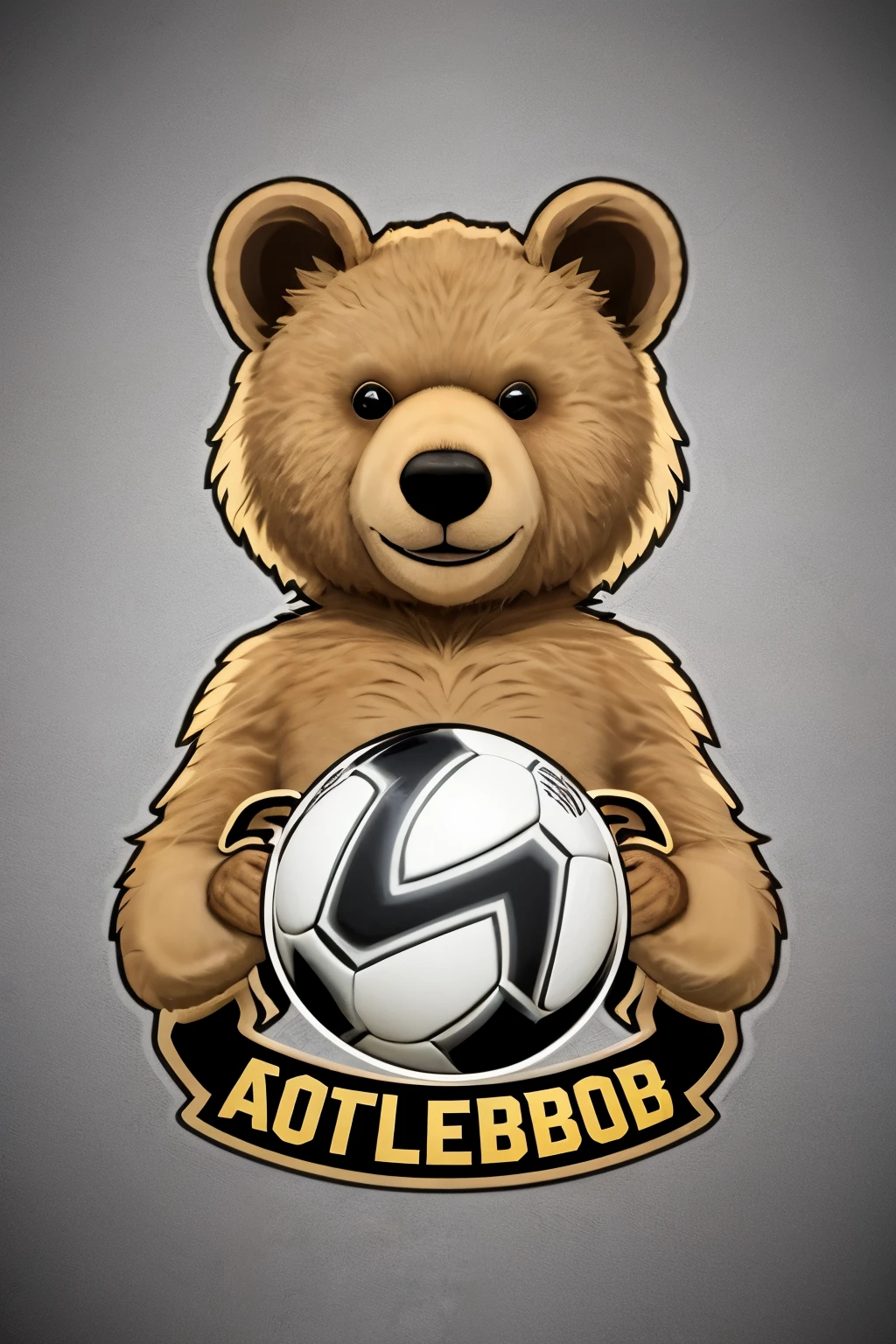 crie uma logo estilo time de futebol, com um urso polar e a escrita 1 ano B