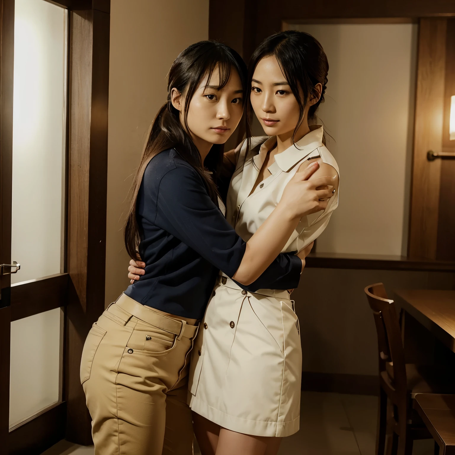 Mercy and Kiriko from O See Watch hugging 