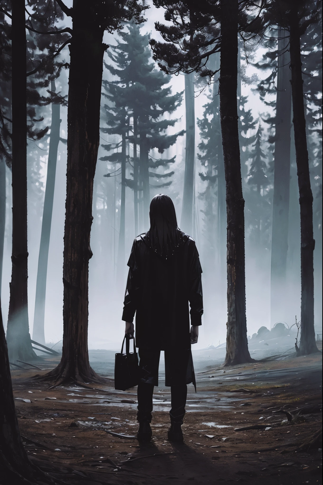 (best quality,4k,8k,highres,masterpiece:1.2),ultra-detailed,(realistic,photorealistic,photo-realistic:1.37),spooky forest,giant spider,twisted trees,dark atmosphere,eerie lighting,menacing presence,thick and sticky fluid,ominous vibes,dread-filled scenery,detailed spider web,creepy crawlies,horrifying spectacle,fractal patterns,nightmare-inducing,unsettling surroundings,horror movie setting,dreadful ambiance,vivid colors,sharp focus