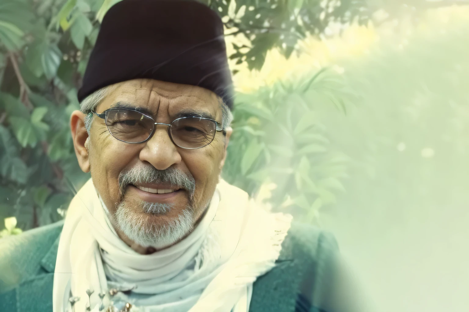 arafed man with a scarf and hat holding a cell phone, inspired by Abdullah Gërguri, saadane afif, inspired by Sheikh Hamdullah, Saâdane afif, inspired by Bouchta El Hayani, by Abdullah Gërguri, nasreddine dinet, ahmad merheb