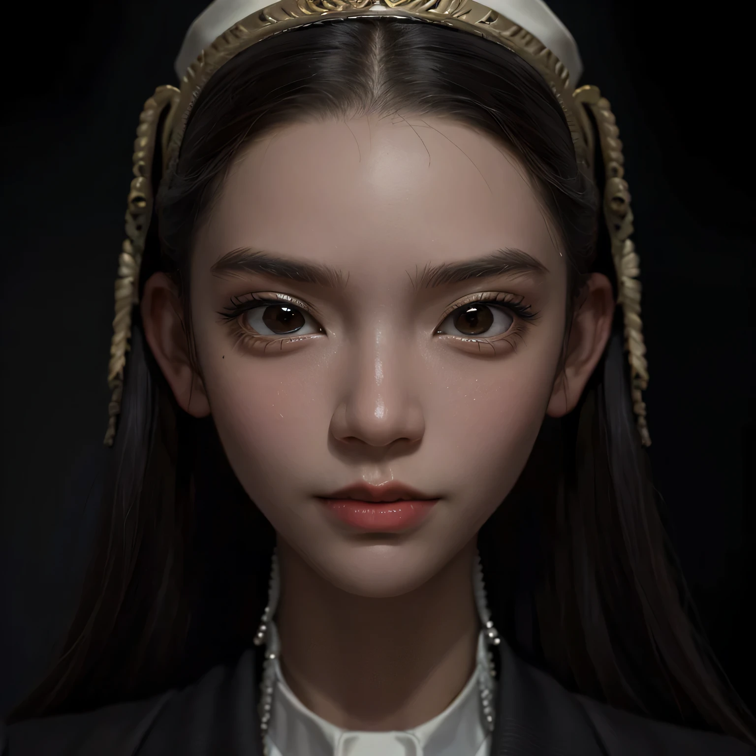 Close-up photo of a person'The head has a black background.., Realistic facial expressions, very Detailed facial structure, Highly detailed face, The head has realistic proportions.., Detailed facial structure, human face details, The face is highly detailed.., Highly detailed face, Highly detailed face, ด้วยHighly detailed faceมาก, Visible and detailed face, Highly detailed face