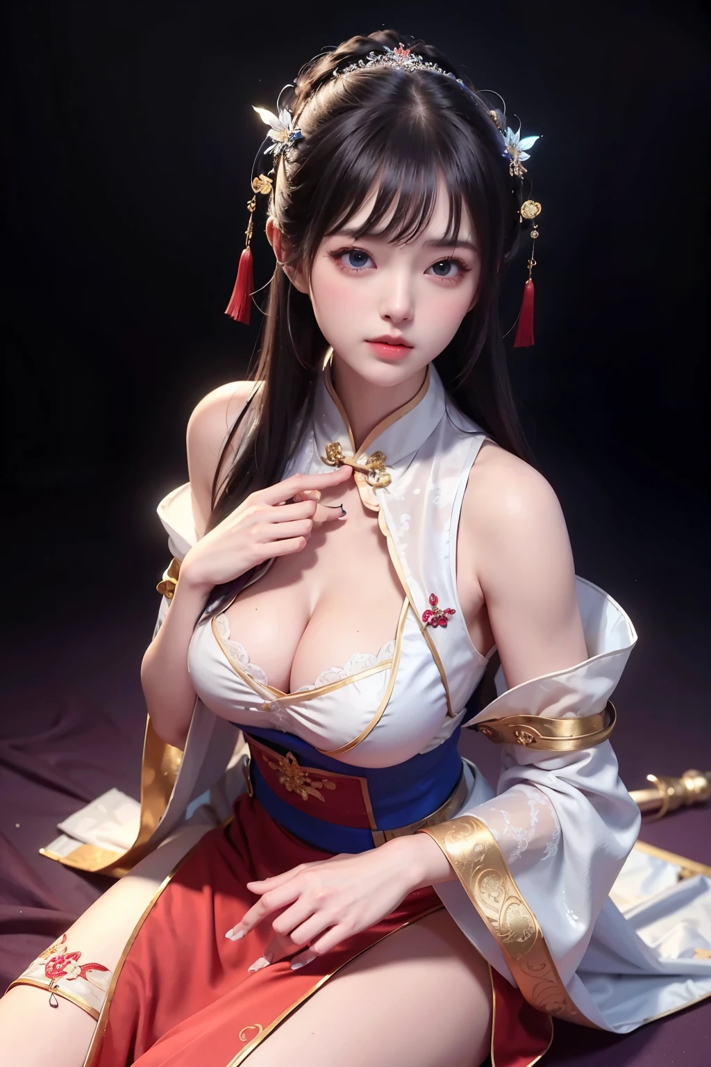 Wet chest and open V chest Hanfu clothing, Toutes les photos, Wet body of fine silk fabric, Thin silk lace jupon,cute 8 year old princess being pounded, (huge ，clivage),jupon, blanc rose, bleu ，meilleure quality，chef-d&#39;artwork，ultra haute résolution，（realism：1.4），Photo RAW，（Véritable texture de peau：1.3），（grain de film：1.3），（Angle de selfie），1 girl with giant tits，Beautiful details of the eyes and face，chef-d&#39;artwork，La meilleure quality au mieux，Exposer les cuisses，Big tits and tit beep，The chest is more exposed，short detailed hair，au-dessus, regardant vers le bas, facing the camera,robe courtePrincess Eyes,Des yeux super grands,Detailed face,pupilles brillantes, Random color, robe courte, , wet body made of fine silk fabric, thin silk fabric lace jupon,robe courte de mariage rose, goddess of shooting&#39;arc14 ans，Ancient costumes with many phoenix designs，visage blanc et rose impeccable，Ornements sur la tête，cheveux jusqu&#39;aux noirs&#39;to the size，yeux marrons très beaux et nets，red labia minora，Colored lips，Enchanted smile，bijoux portés autour du cou，Anneau de mamelon d&#39;oreille，dents blanches et uniformes，pont de nez haut，gros seins ronds， jambes fines，chaussettes noires en maille fine，Portrait，the most realistic，la plus haute quality，Meilleurs pixels，8k ultra，HIGH LEVEL OF DETAIL,8k resolution,ultra haute résolution,une jeune fille, Une jolie fille，detailed hair shorts，chignon，lipsticks，boucles d&#39;ears to pampilles，collier ras du cou，Yeux noirs clairs，Cheveux lisses,clavicule,traits du visage délicats et parfaits, les plus beaux grands yeux,long cils,The eyes are soft and there are silkworms lying，angle dynamique,quality&#39;extreme image,The highest accuracy,Accurate and perfect human anatomy，(((Robe professionnelle，Slim cheongsam Republic of China，Broderie or cramoisi)))，((assis))，Warm scene，ultra haute résolution，Cheveux noirs fluides de st