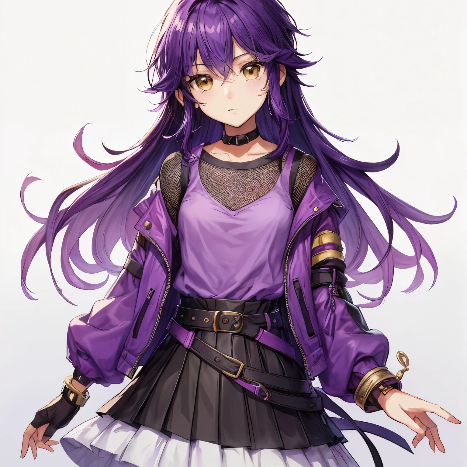 a woman with purple hair and a purple top is standing, impacto de ayaka genshin, marin kitagawa fan art, anime moe art style, misato katsuragi, arte detallado del personaje de anime, anime visual de una linda chica, ayaka juego genshin impacto, arte oficial del personaje, (chica anime), akasuki void star