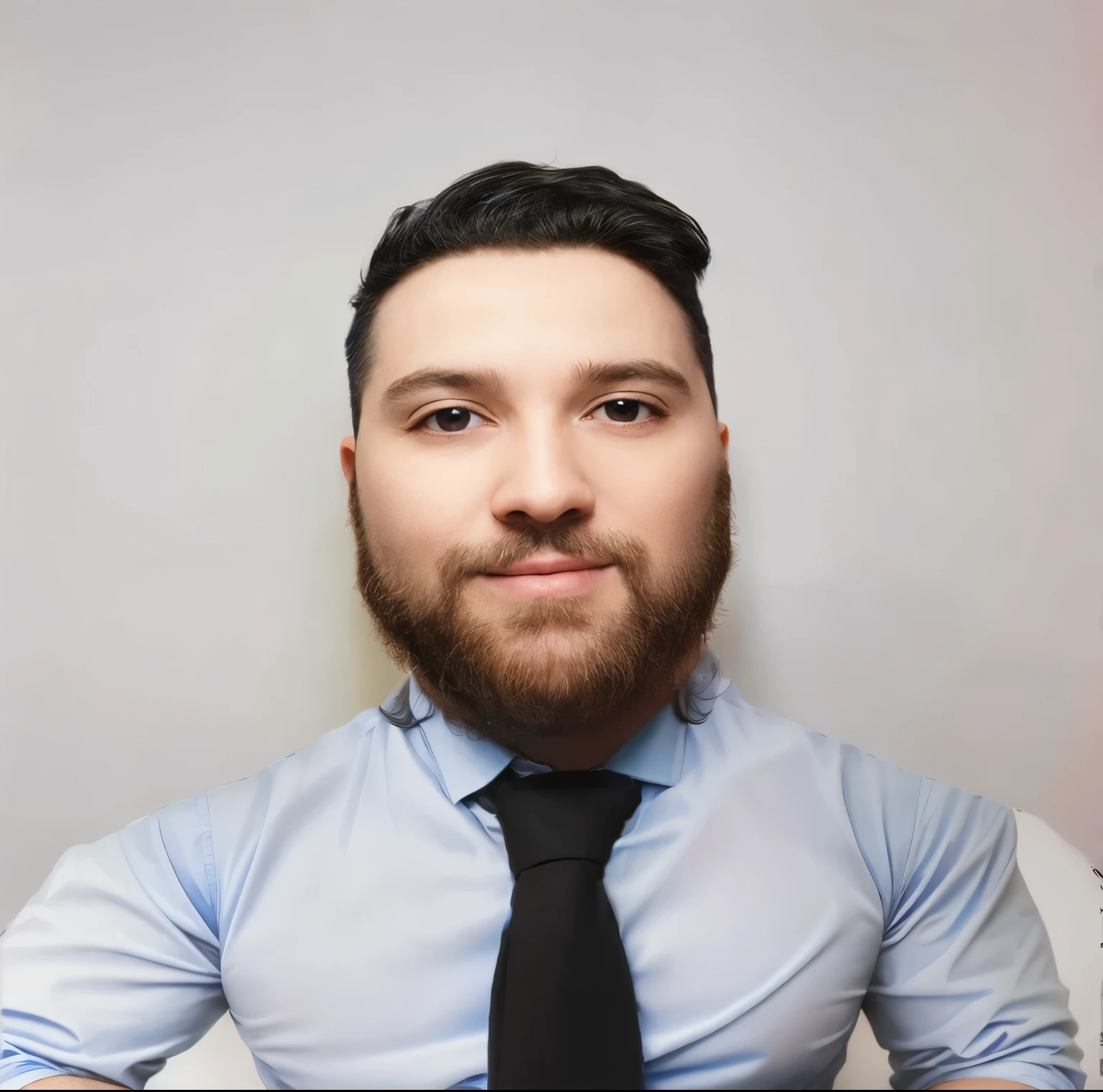 blue dress shirt with black tie