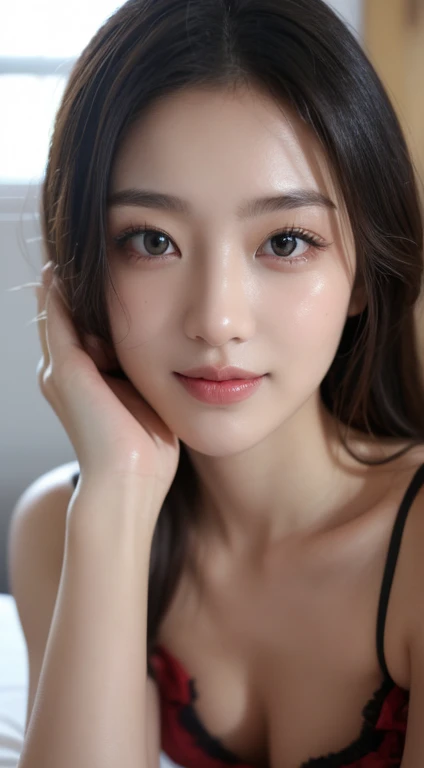 table top, highest quality, shape, Super detailed, finely, High resolution, 8k wallpaper, 完璧なダイナミックな構shape, beautiful and detailed eyes, trendy women winter fashion,small breasts natural color lip, sexy pose,smile,Harajuku、20 year old girl、sexy look for the camera,real