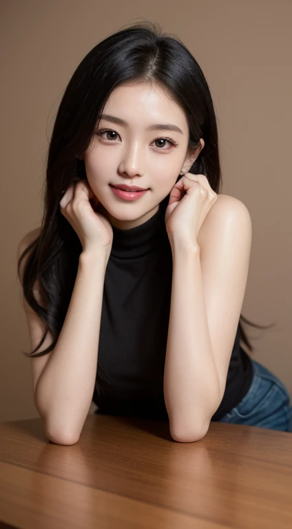 (((dressing:1.8))), (((Dress up reliably:1.8))), (((panty shot:1.8))), (((face the front of your body at the camera:1.8, sit on the sofa with both knees bent:1.8, sit with both knees up:1.8))), (((school uniform:1.8, dark blue pleated skirt:1.5, white panties with a small area,,:1.5))), (smile:1.5), 1 girl, , 7 head and body, ideal body proportions, erect nipples, medium hair, black haired , Slender, small ass, beautiful feet, thin legs, surrealism, cinematic lighting, Depth of bounds written, one person&#39;s perspective, f/1.8, 135mm, nffsw, table top, Accurate, ((anatomically correct:1.3)), rough skin, Super detailed, advanced details, high quality, award-winning, 最high quality, High resolution, 8K
