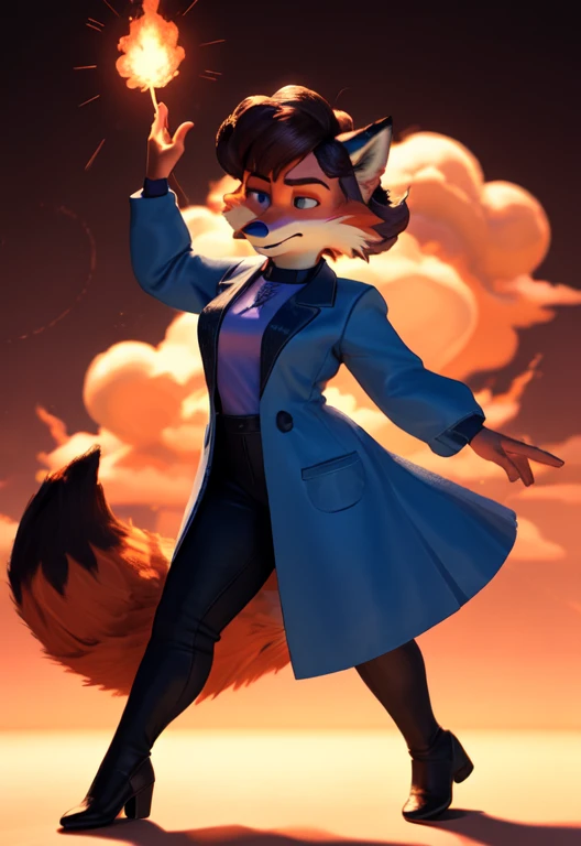 🦊 Bessie Cloudmane, the Dreamer Who Danced with the Clouds 🦊
Character Inspiration: Bessie Coleman
Background: Bessie Cloudmane, a vibrant and fearless fox,  Against all odds, Bessie's fiery determination and boundless dreams propel her to dance among the clouds.. 3d disney pixar please make it look like a pfp for a nft set