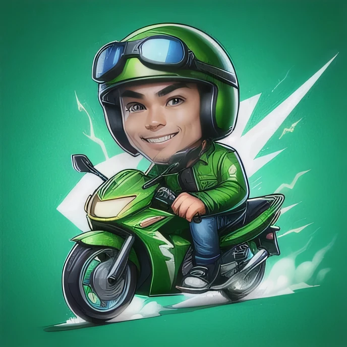 a cartoon character of a man riding a motorcycle, vector behance hd jesper ejsing, motorbiker, 2d game lineart behance hd, 2 d game lineart behance hd, 3 d icon for mobile game, mobile game art, official fanart behance hd, riding a motorcycle, motorcycle, cartoon style illustration, game icon asset, mobile game style