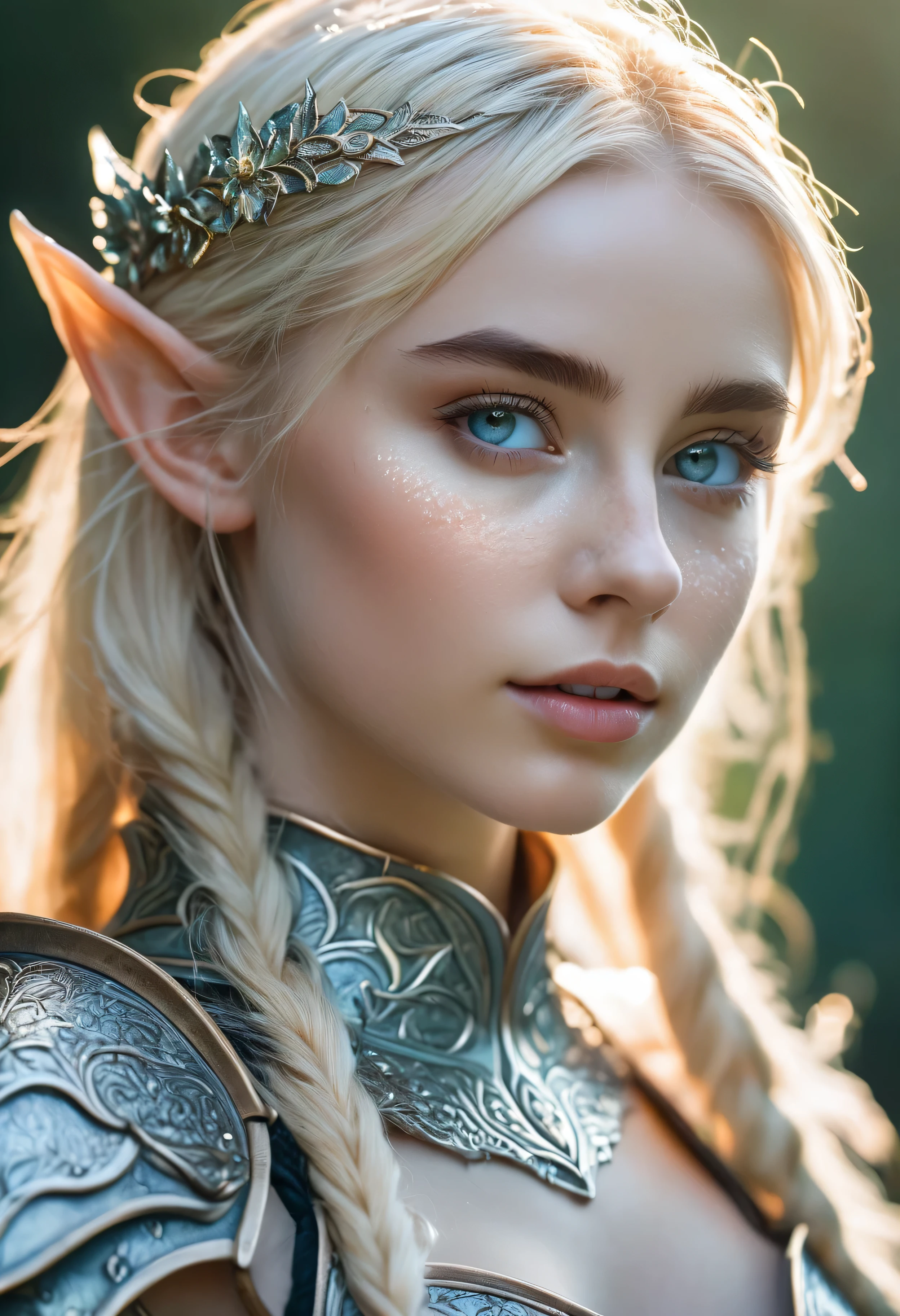 A woman with a braid and a crown on her head - SeaArt AI
