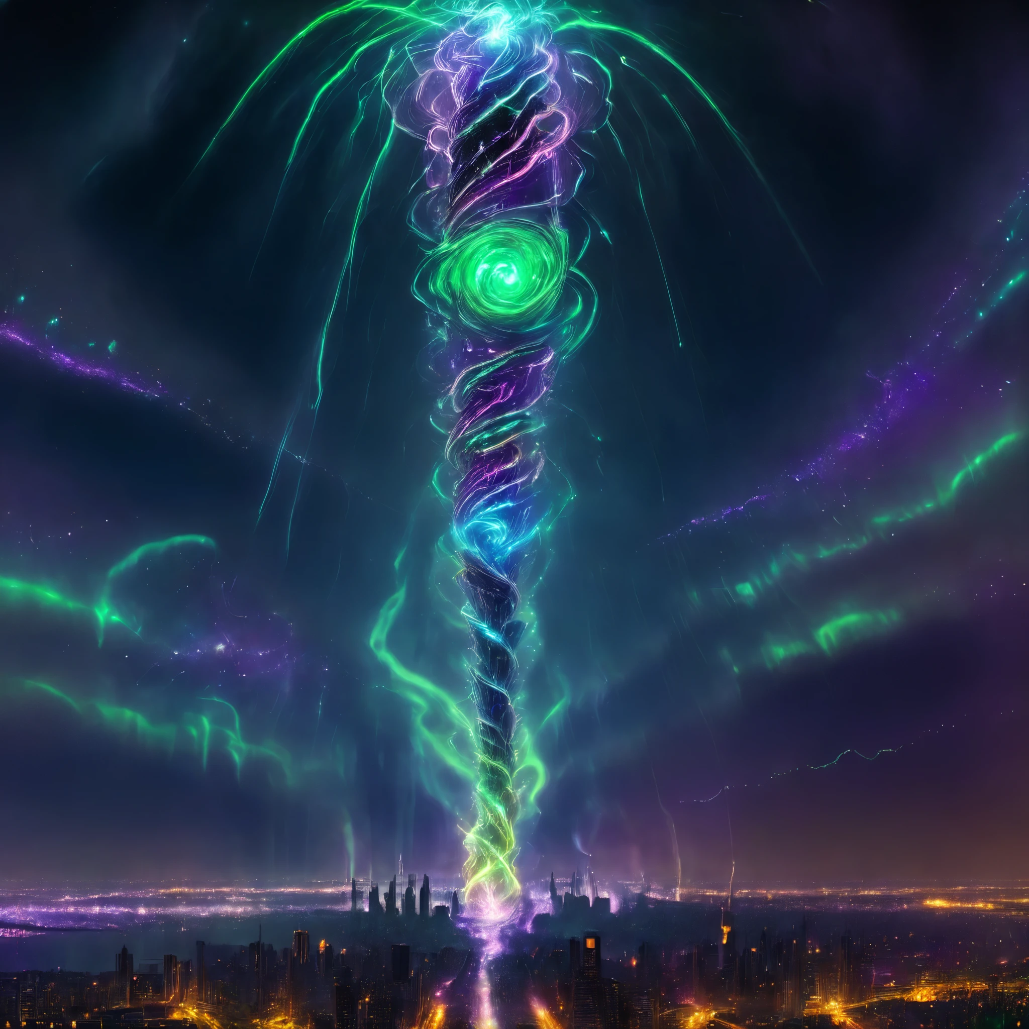 ((best quality)), ((masterpiece)), ((realistic,digital art)), (hyper detailed),DonMV01dfm4g1c3XL Aurora Borealis Lunar Surface,City Light,Chandelier,Celestial Orbits, octane rendering, raytracing, volumetric lighting, Backlit,Rim Lighting, 8K, HDR, magical, whimsical, fairytale  