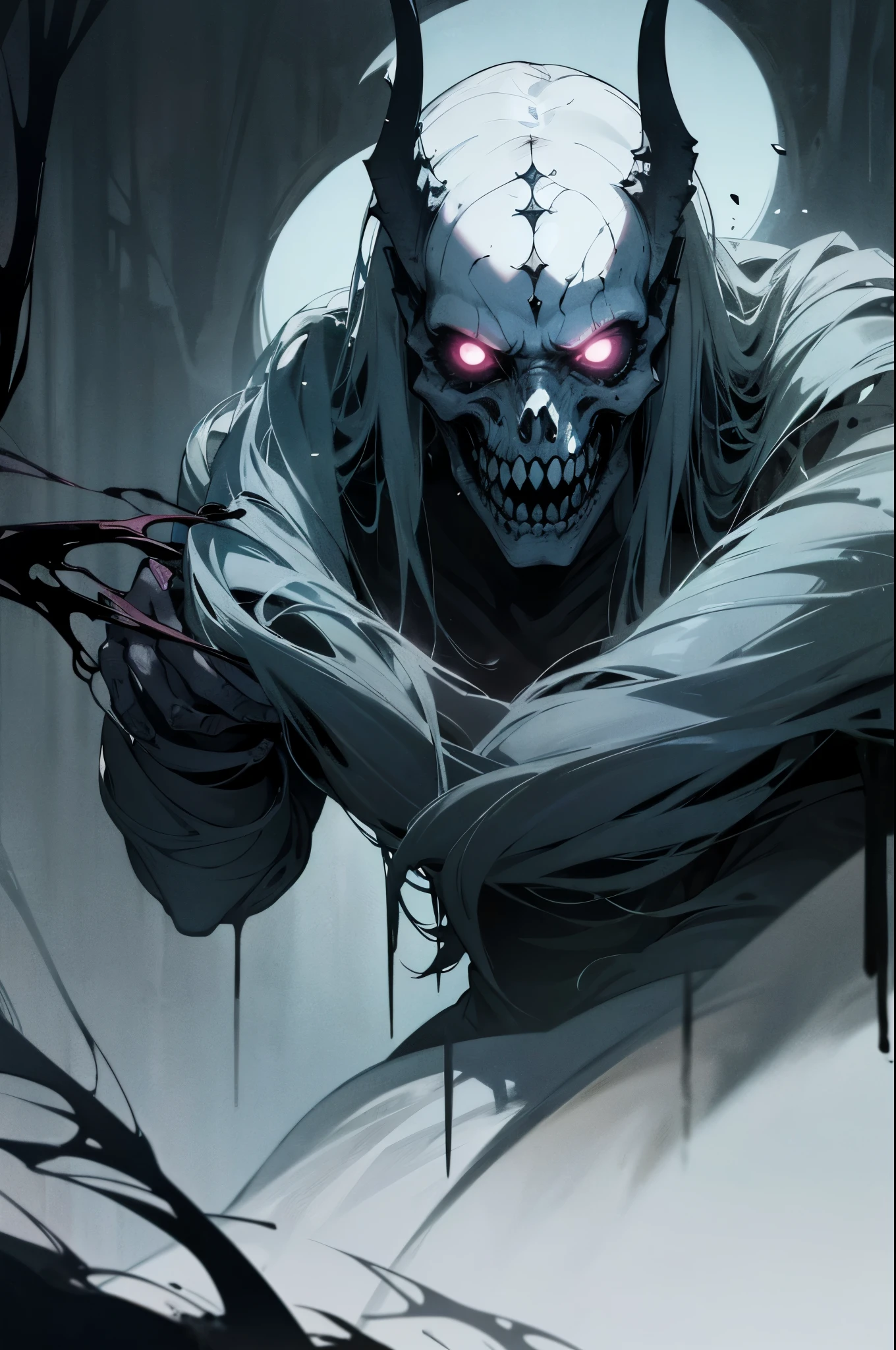 anime, a man with a skull head, White coat dress and a red tie standing in front of a black and white background, badass anime 8 k, 4 k manga wallpaper, anime epic artwork, Melhor Anime 4K Konachan Wallpaper, papel de parede anime 4k, por Shingei, Epic anime style, Anime Wallaper, Arte conceitual escura de alto contraste, hd anime wallaper