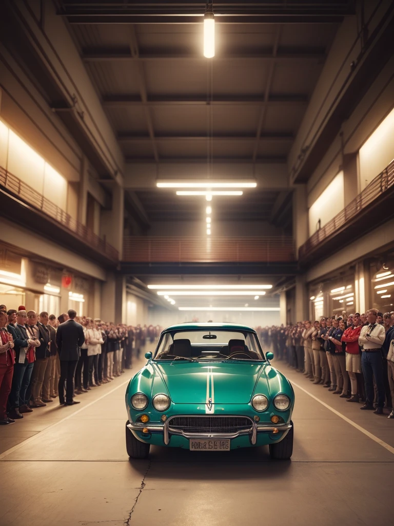 retro:1.3, race cars:1.3, cars, earth and cyan, punk, happy, race track, vintage cars:1.3、retro lighting, ((Imaginative scene)), (( highly detailed: 1.4), (( Masterpiece)), ( beautiful: 1.3), (Photorealistic: 1.4), 8k.