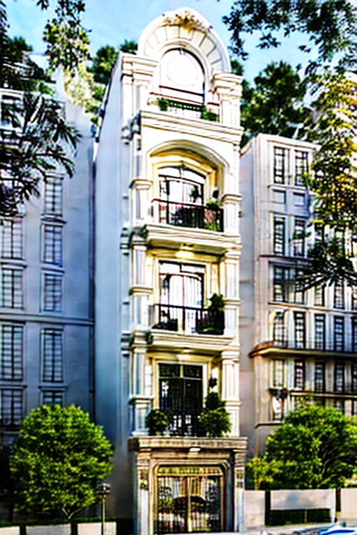 realistic photo of neoclassic house, ( super detail) , White house, detail of moldings. Moldings are soft decorative elements, typically placed at corners, edges, or focal points of a structure. They can be curved, straight, or intricately patterned, creating a classical and elegant aesthetic for architecture. Moldings are often painted or adorned to enhance the artistic and refined nature of neoclassical structures
