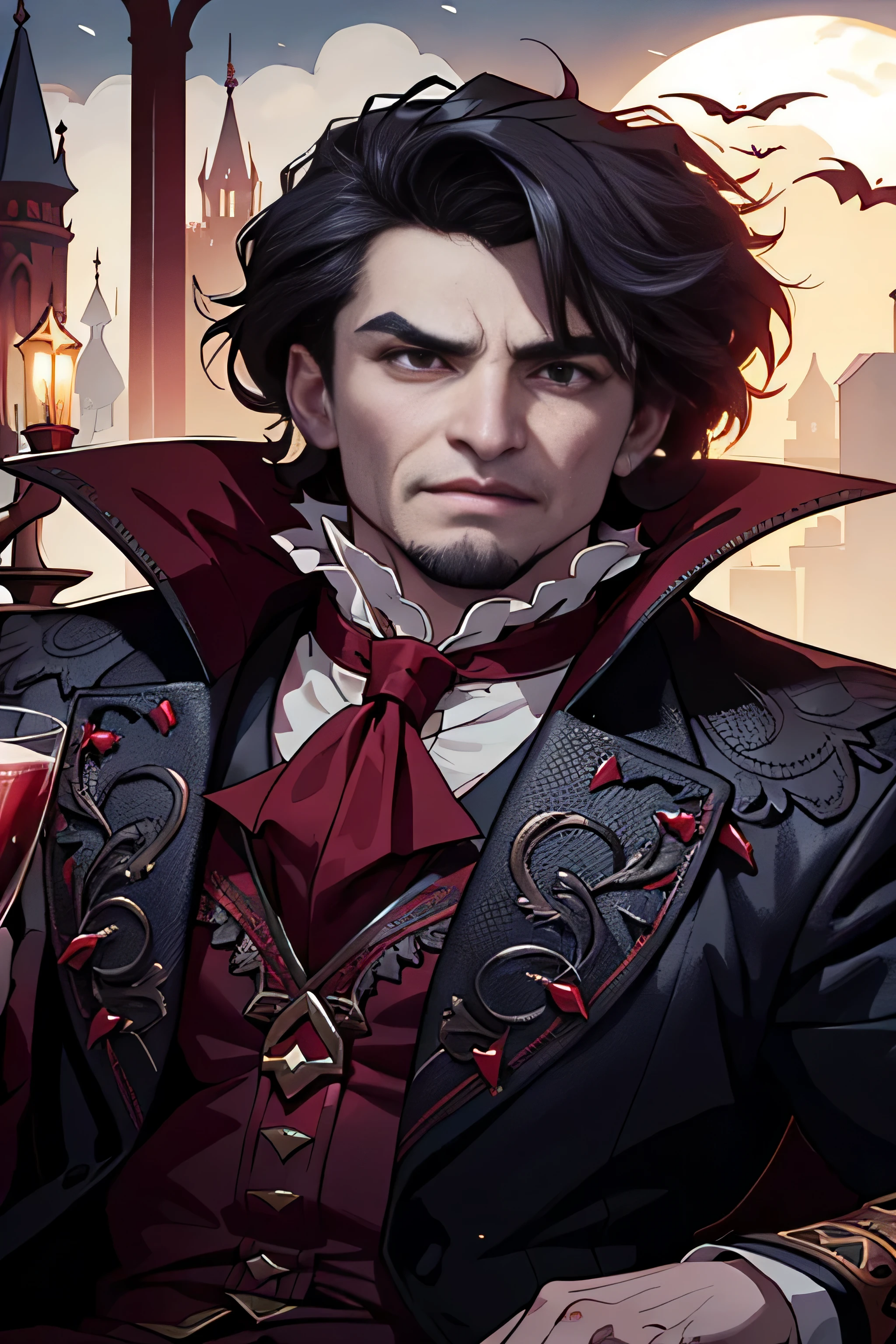 vampire with a drink in his hand, male vampire, handsome male vampire, vampire lord, victorian vampire, male vampire of clan banu haqim, vampire portrait, elegant victorian vampire, vampire of clan lasombra, vampires fantasy, vampire fashion, portrait of a vampire, scary vampire, count dracula, dark vampire, androgynous vampire, l vampire