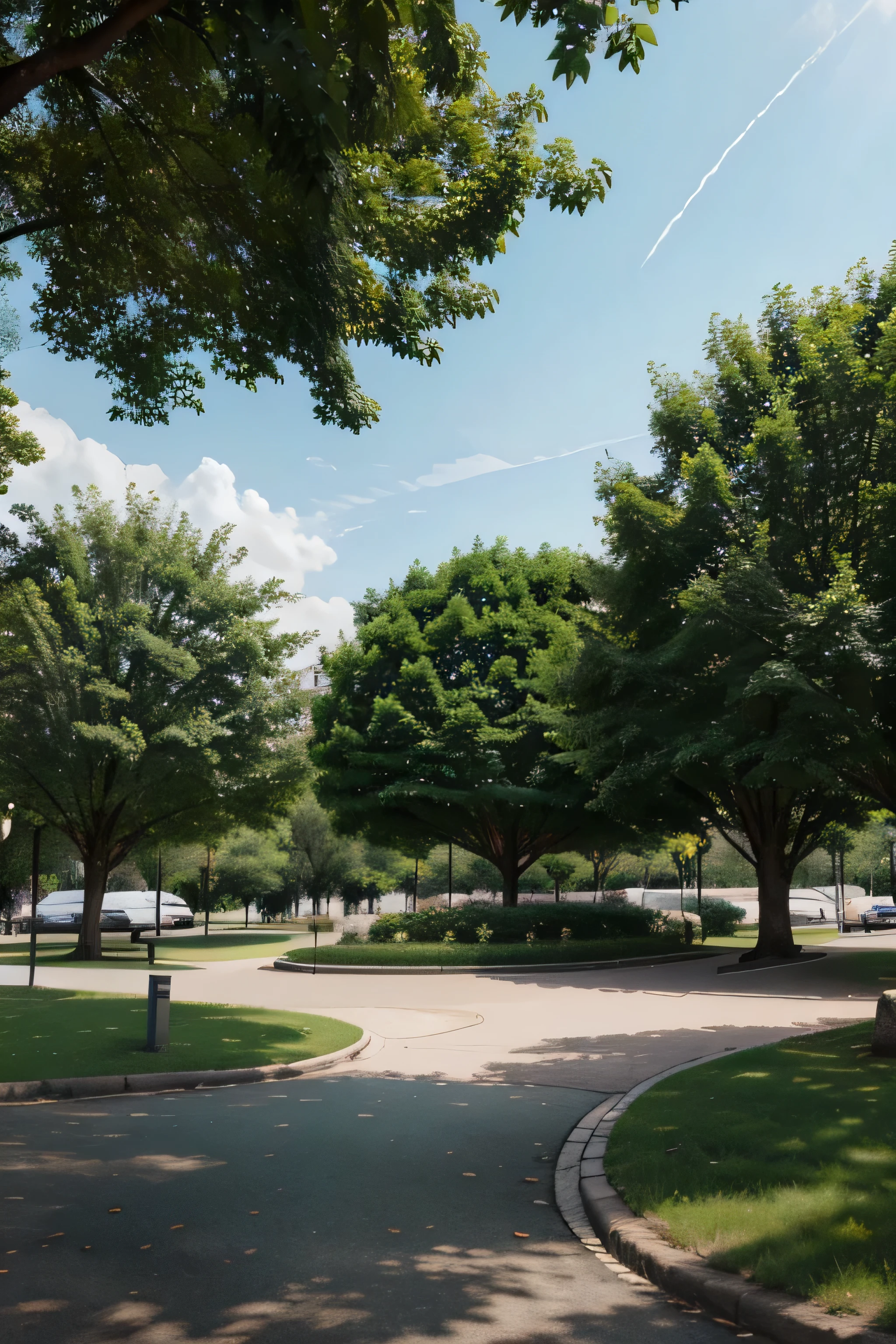 canto do parque, external view in front of the trees