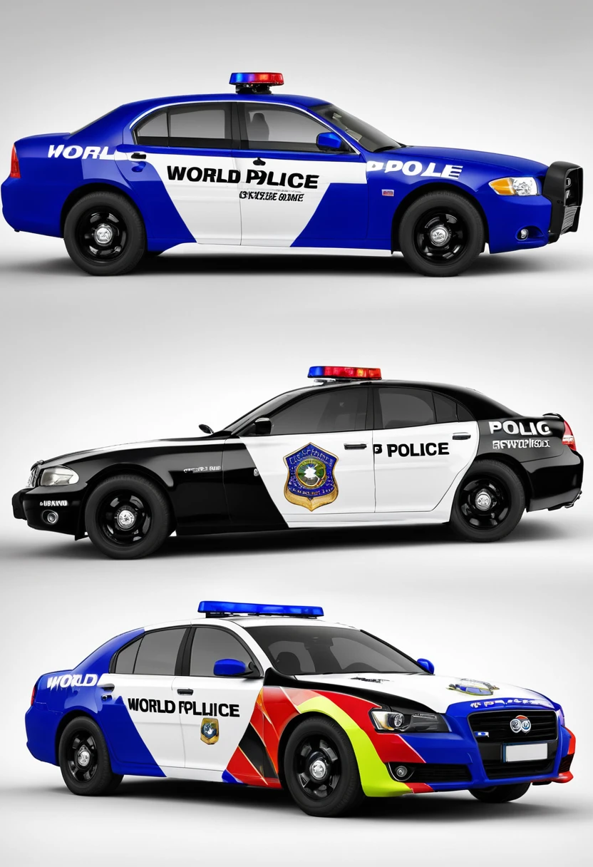World police cars, car graphics, and reality,