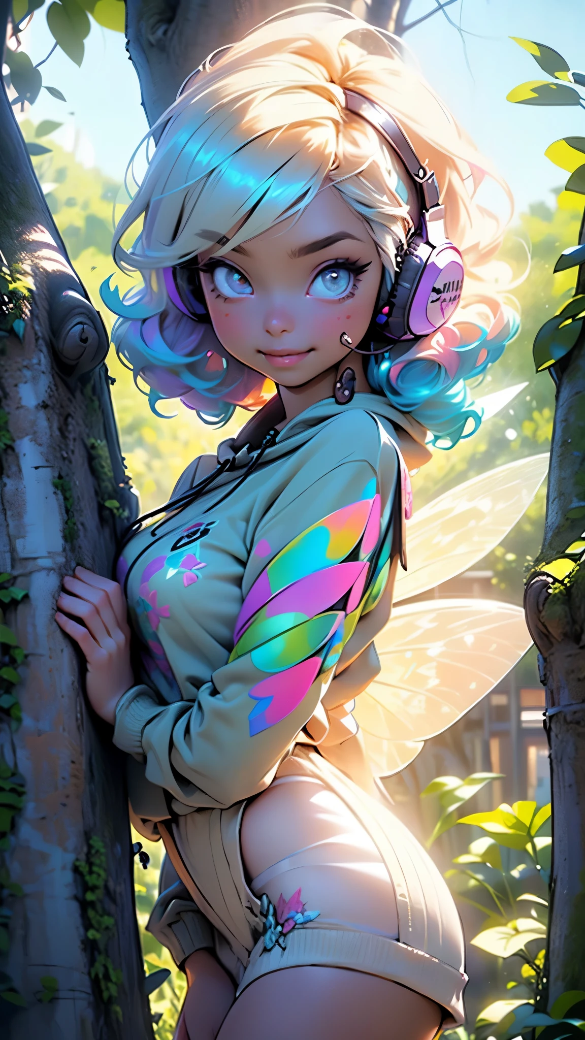 A close up of a woman in a short skirt and a jacket - SeaArt AI