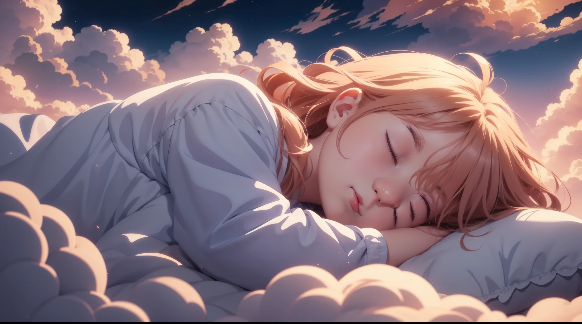 Animated sleeping in clouds with eyes closed, Anime Art Wallpaper 8 K, anime art wallpaper 4k, anime art wallpaper 4k, 4k anime wallpaper, anime wallpaper 4 k, anime wallpaper 4k, 4k cartoon wallpaper, Animation clouds, anime wallpaper, ultra hd anime wallpaper, animation waller, nightcore, animation style 4k, Smooth animated illustrations