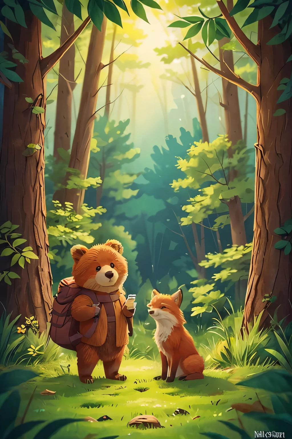 (a fox),forest,grassland